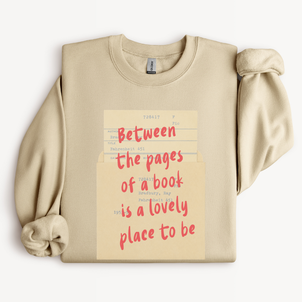 Literary Sweatshirt, Gift for Book Lover, Classic Literature Gift, Bookish Crewneck, Reader Gift, Vintage Library Card Sweatshirt
