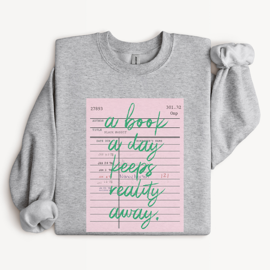 Cozy Reading Sweatshirt for Book Lovers in Sport Grey