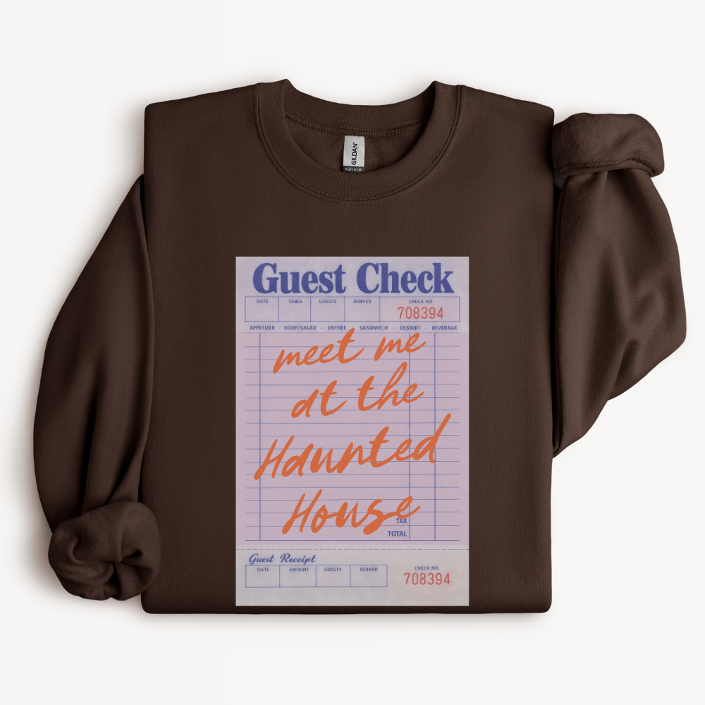 Haunted House Sweatshirt, Meet Me at the Haunted House Crewneck, Halloween Date Night Shirt, Spooky Season Fall Sweatshirt