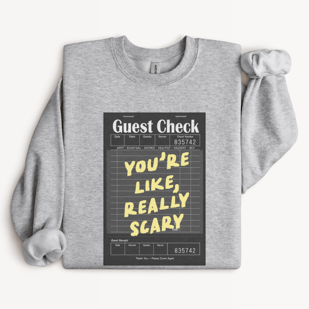 Funny Halloween Sweatshirt, You're Like Really Scary Crewneck, Sarcastic Halloween Shirt, Spooky Season Gift, Halloween Party Top