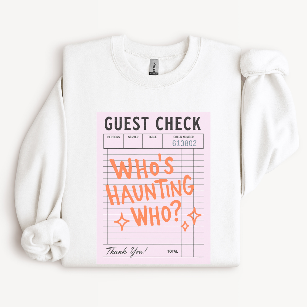 Trendy Halloween Sweatshirt, Who's Haunting Who Crewneck, Cute Spooky Sweatshirt, Ghost Halloween Outfit, Retro Halloween Shirt