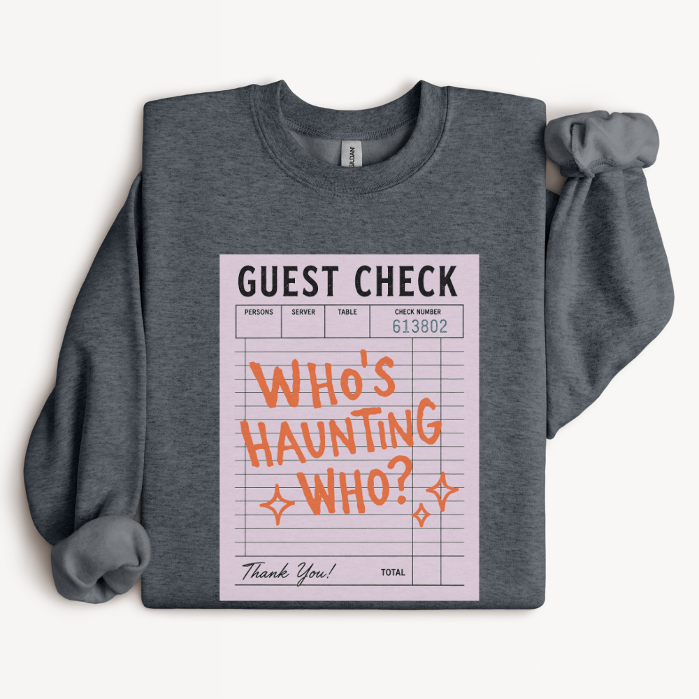 Trendy Halloween Sweatshirt, Who's Haunting Who Crewneck, Cute Spooky Sweatshirt, Ghost Halloween Outfit, Retro Halloween Shirt