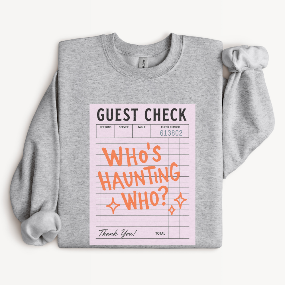Trendy Halloween Sweatshirt, Who's Haunting Who Crewneck, Cute Spooky Sweatshirt, Ghost Halloween Outfit, Retro Halloween Shirt
