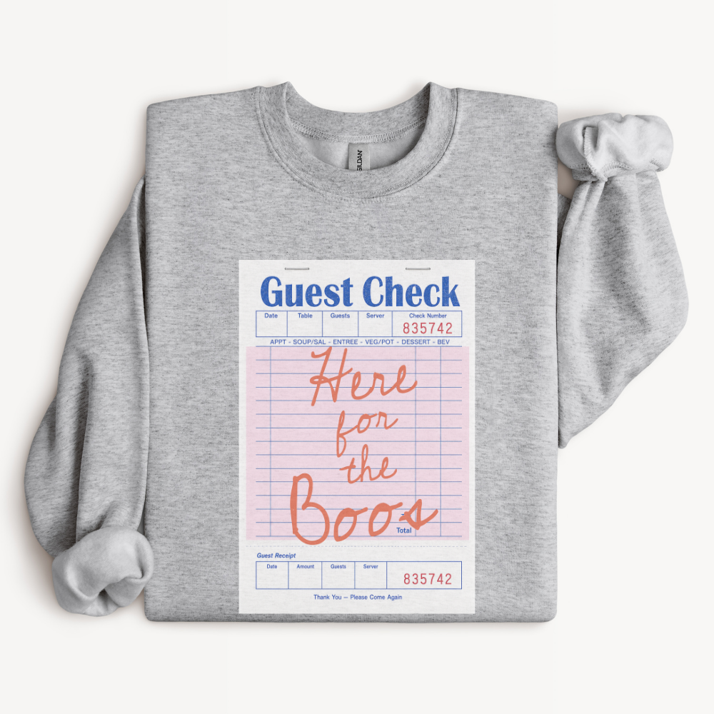 Cute Ghost Halloween Sweatshirt, Here for the Boos Crewneck, Funny Spooky Season Shirt, Halloween Pun Sweatshirt, Ghost Lover Gift
