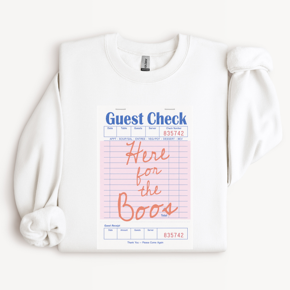Cute Ghost Halloween Sweatshirt, Here for the Boos Crewneck, Funny Spooky Season Shirt, Halloween Pun Sweatshirt, Ghost Lover Gift