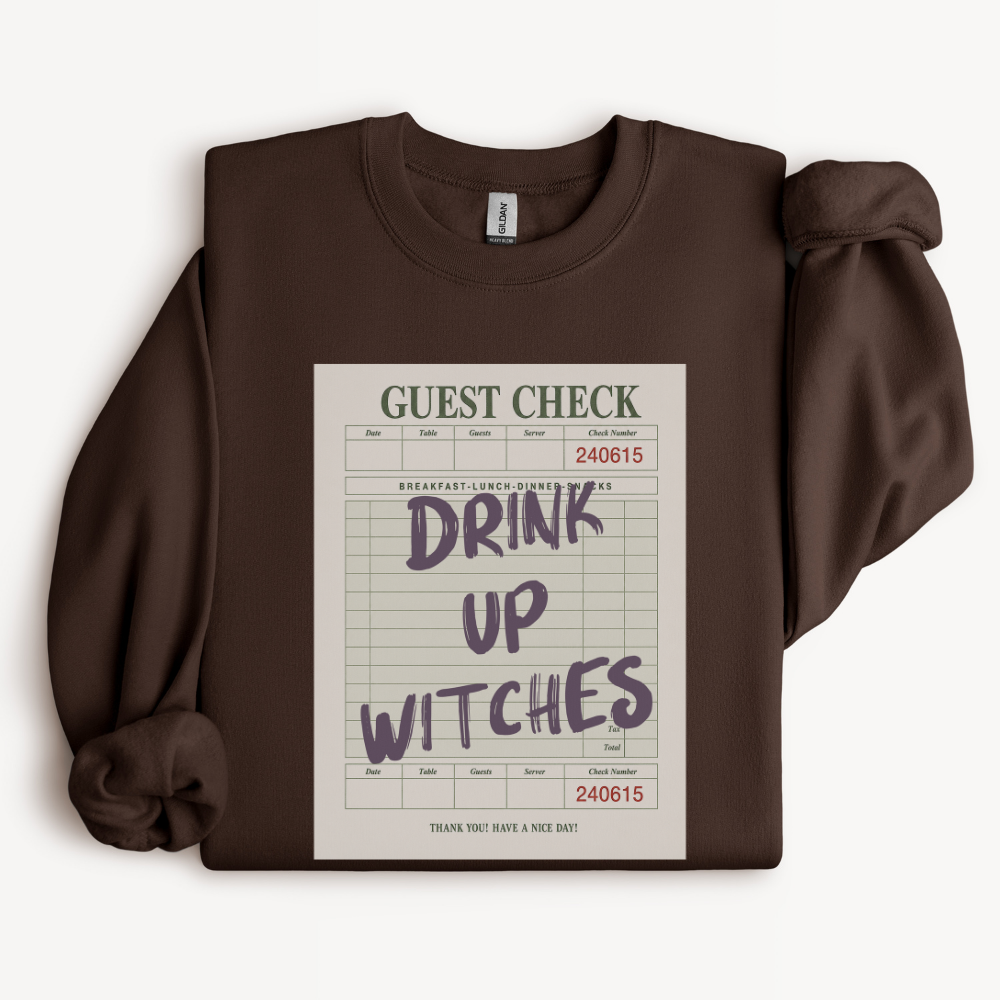 Witch Halloween Sweatshirt, Funny Halloween Crewneck, Drink Up Witches Shirt, Halloween Party Outfit, Spooky Season Sweatshirt