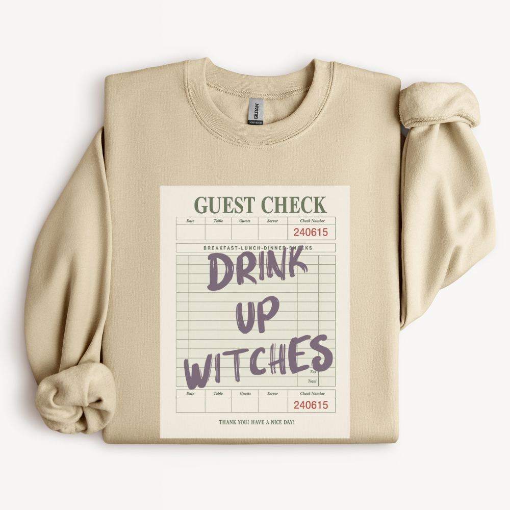 Witch Halloween Sweatshirt, Funny Halloween Crewneck, Drink Up Witches Shirt, Halloween Party Outfit, Spooky Season Sweatshirt