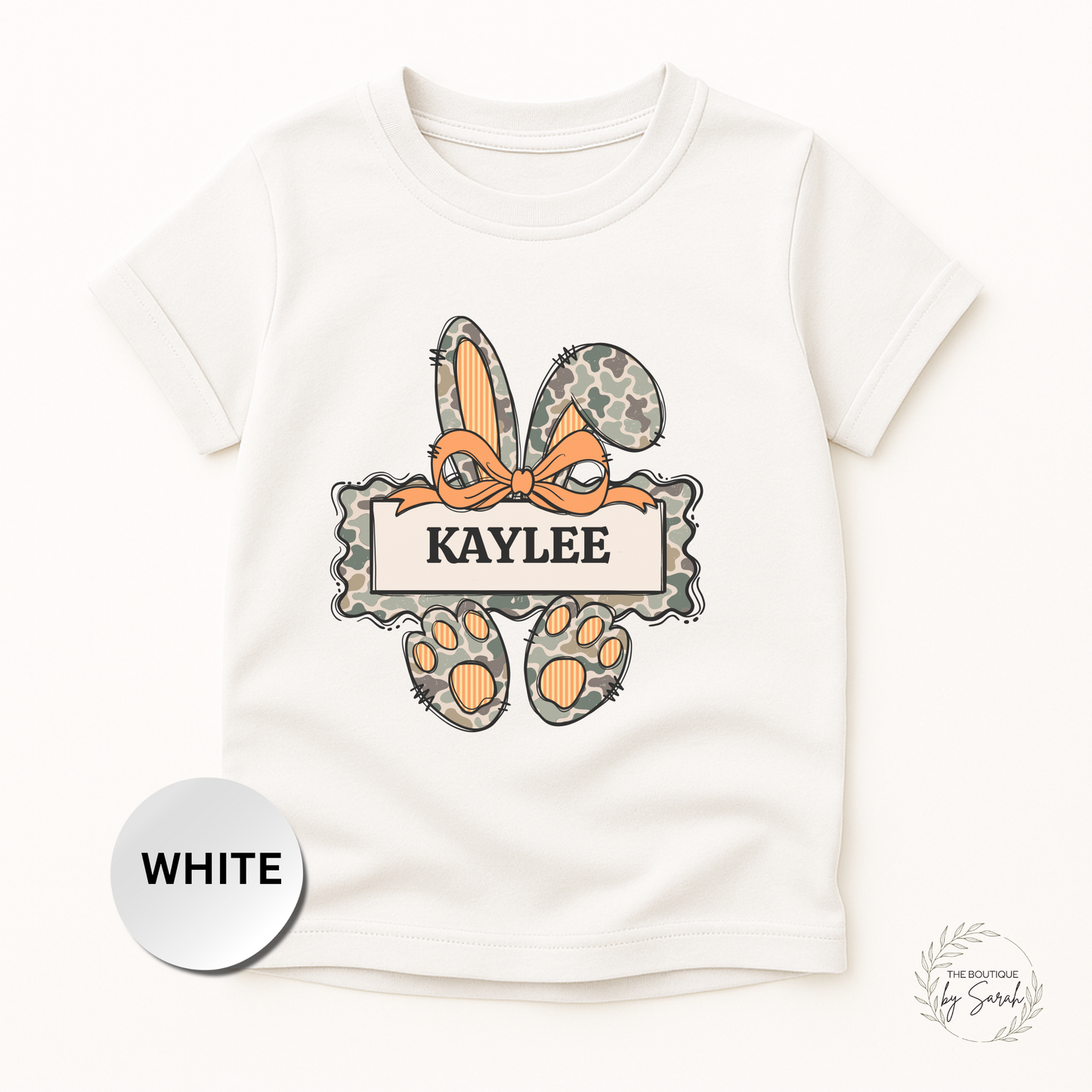 Personalized Kids Easter Shirt, Custom Name Camo Bunny Tee, Egg Hunter Youth Shirt, Hunting Family Easter Outfit for Boys or Girls