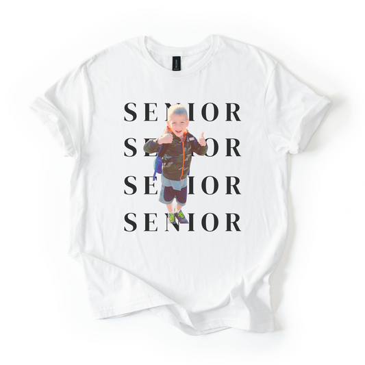 Personalized Class of 2027 Senior Photo Shirt – Custom Senior Mom & Dad Tee