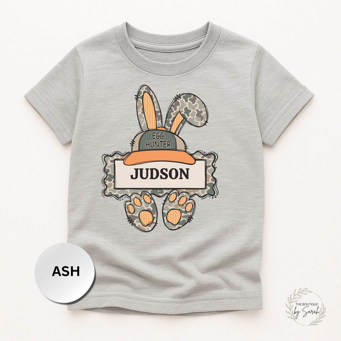 Personalized Kids Easter Shirt, Custom Name Camo Bunny Tee, Egg Hunter Youth Shirt, Hunting Family Easter Outfit for Boys or Girls