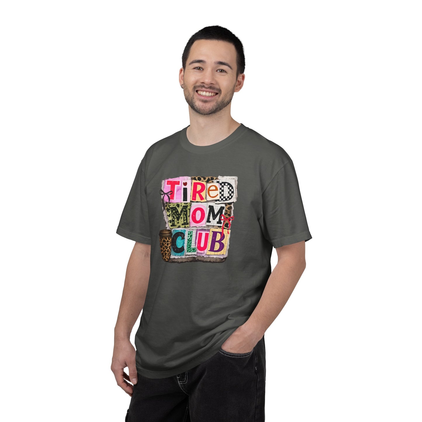 Cool Mom Club Shirt, Trendy Mom Graphic Tee, Leopard Coffee Mom Shirt, Coquette Bow Mama Tee, Aesthetic Collage Mom Gift, Comfort Colors 1717