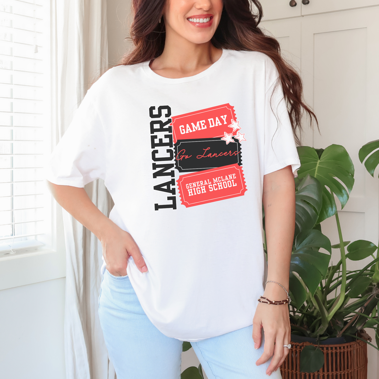 Personalized School Spirit Shirt, Custom Mascot Game Day Tee, Personalized High School Spirit Wear, Football Basketball Cheer Fan Shirt