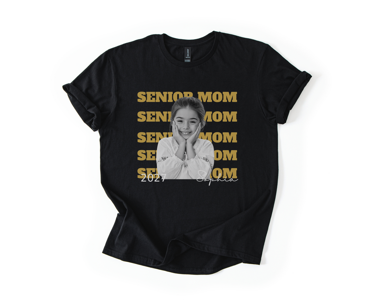 Custom Photo Senior Mom Shirt | Class of 2027 Personalized Mom of a Senior Tee