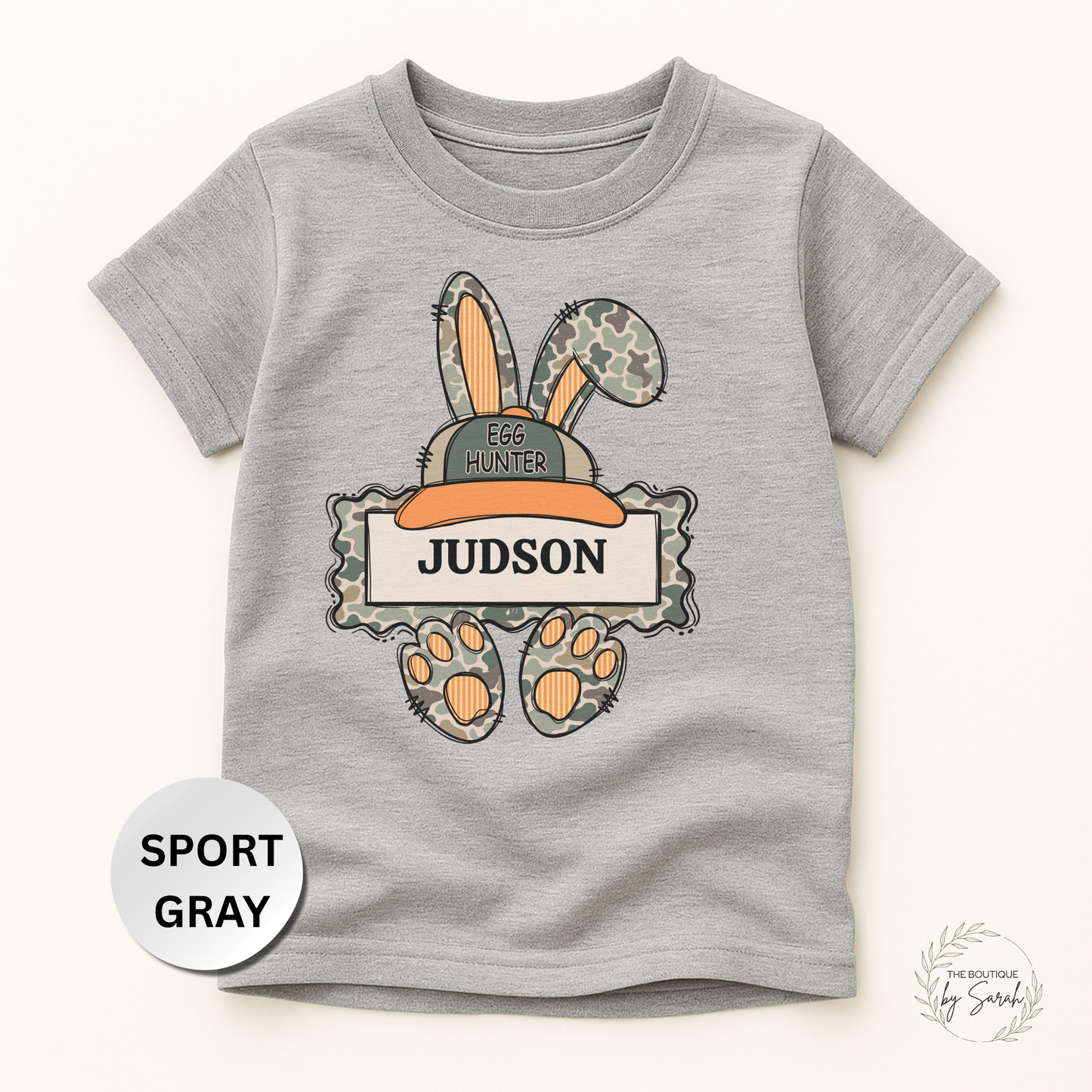 Personalized Kids Easter Shirt, Custom Name Camo Bunny Tee, Egg Hunter Youth Shirt, Hunting Family Easter Outfit for Boys or Girls