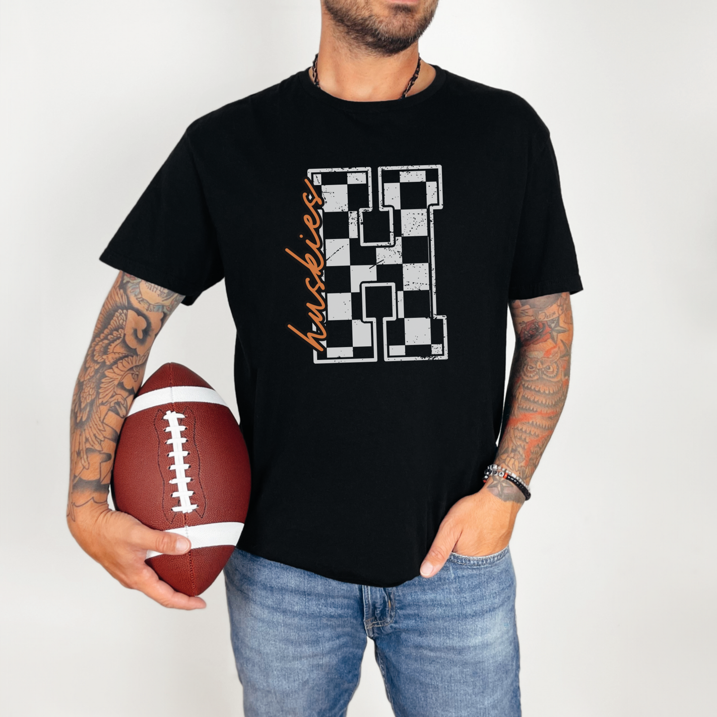 Personalized School Spirit Shirt, Custom Mascot Shirt, Checkered Game Day Tee, School Pride Shirt, Football Basketball Spirit Wear