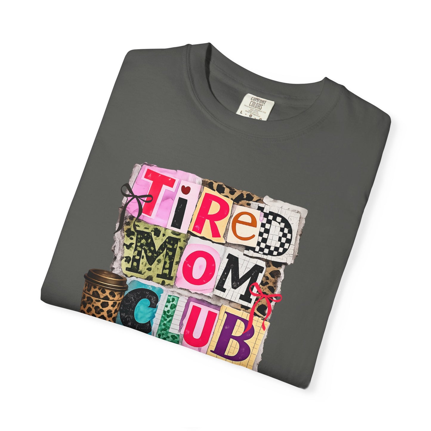 Cool Mom Club Shirt, Trendy Mom Graphic Tee, Leopard Coffee Mom Shirt, Coquette Bow Mama Tee, Aesthetic Collage Mom Gift, Comfort Colors 1717
