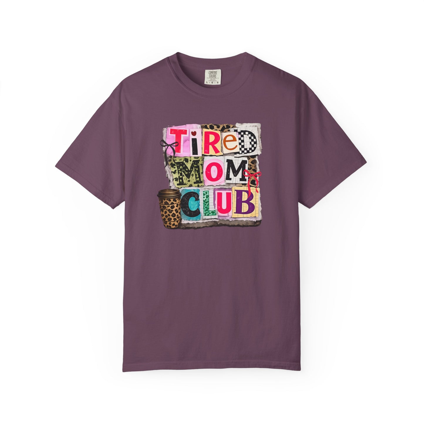 Cool Mom Club Shirt, Trendy Mom Graphic Tee, Leopard Coffee Mom Shirt, Coquette Bow Mama Tee, Aesthetic Collage Mom Gift, Comfort Colors 1717