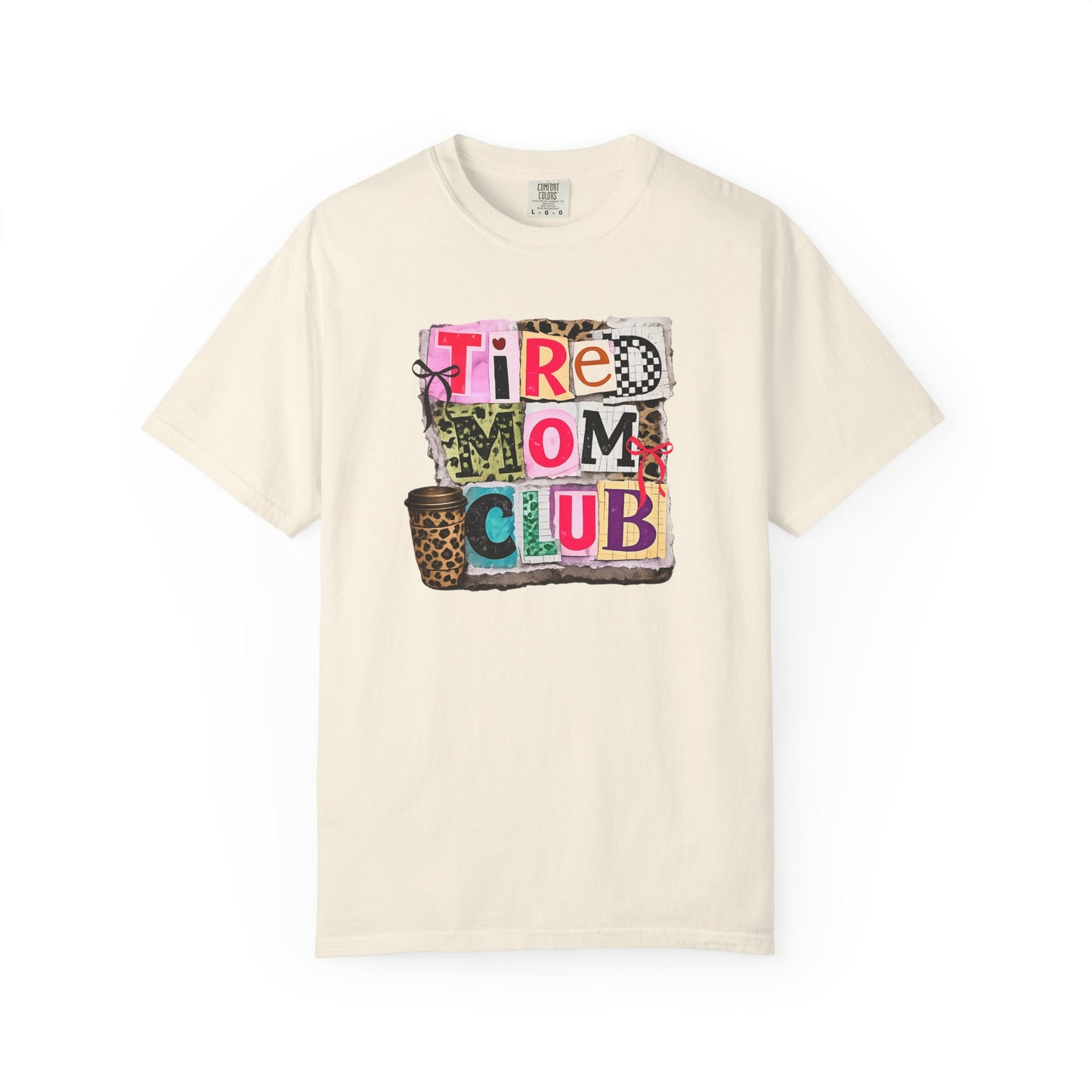 Cool Mom Club Shirt, Trendy Mom Graphic Tee, Leopard Coffee Mom Shirt, Coquette Bow Mama Tee, Aesthetic Collage Mom Gift, Comfort Colors 1717