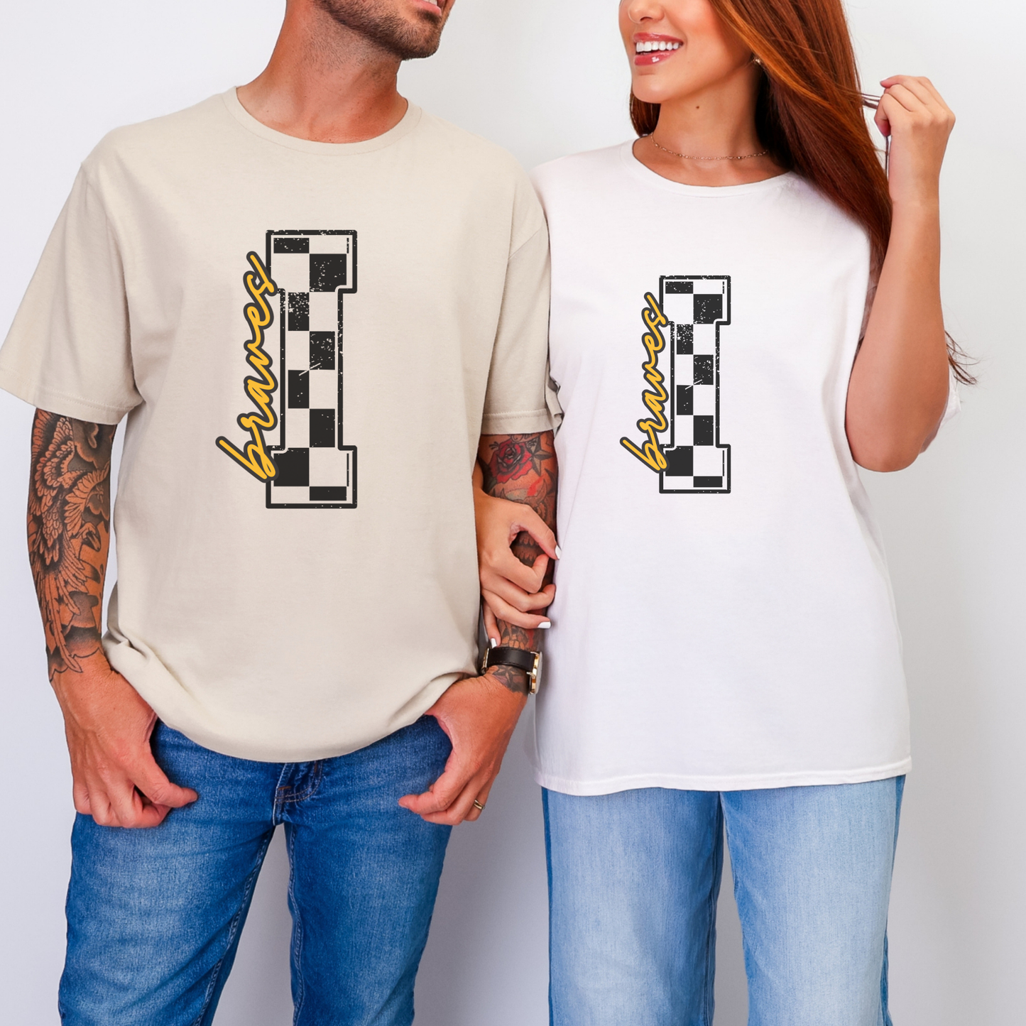 Personalized School Spirit Shirt, Custom Mascot Shirt, Checkered Game Day Tee, School Pride Shirt, Football Basketball Spirit Wear