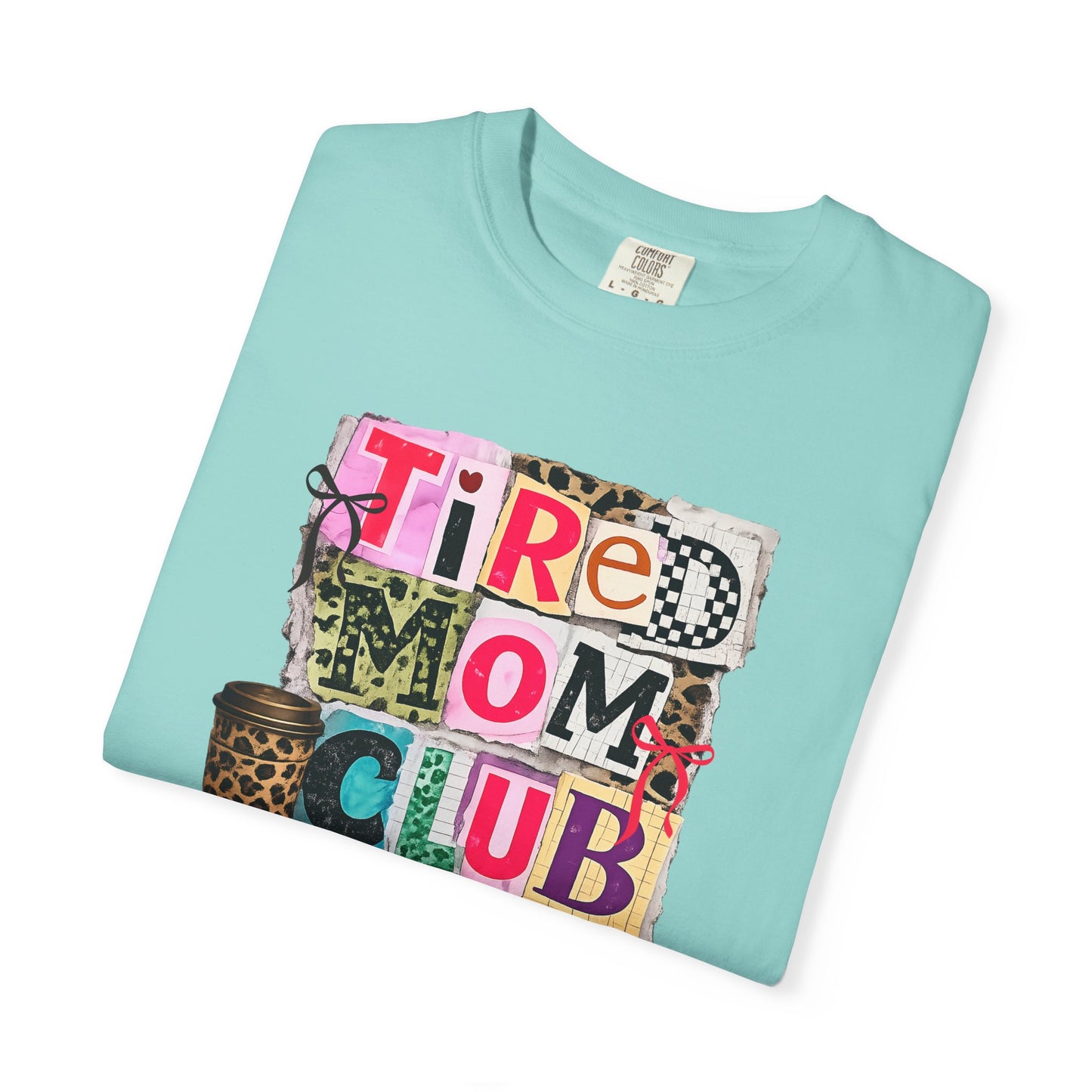 Cool Mom Club Shirt, Trendy Mom Graphic Tee, Leopard Coffee Mom Shirt, Coquette Bow Mama Tee, Aesthetic Collage Mom Gift, Comfort Colors 1717
