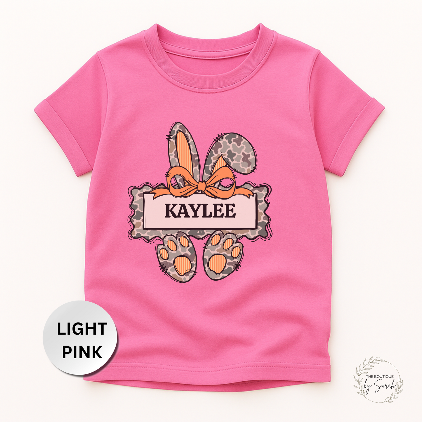 Personalized Kids Easter Shirt, Custom Name Camo Bunny Tee, Egg Hunter Youth Shirt, Hunting Family Easter Outfit for Boys or Girls