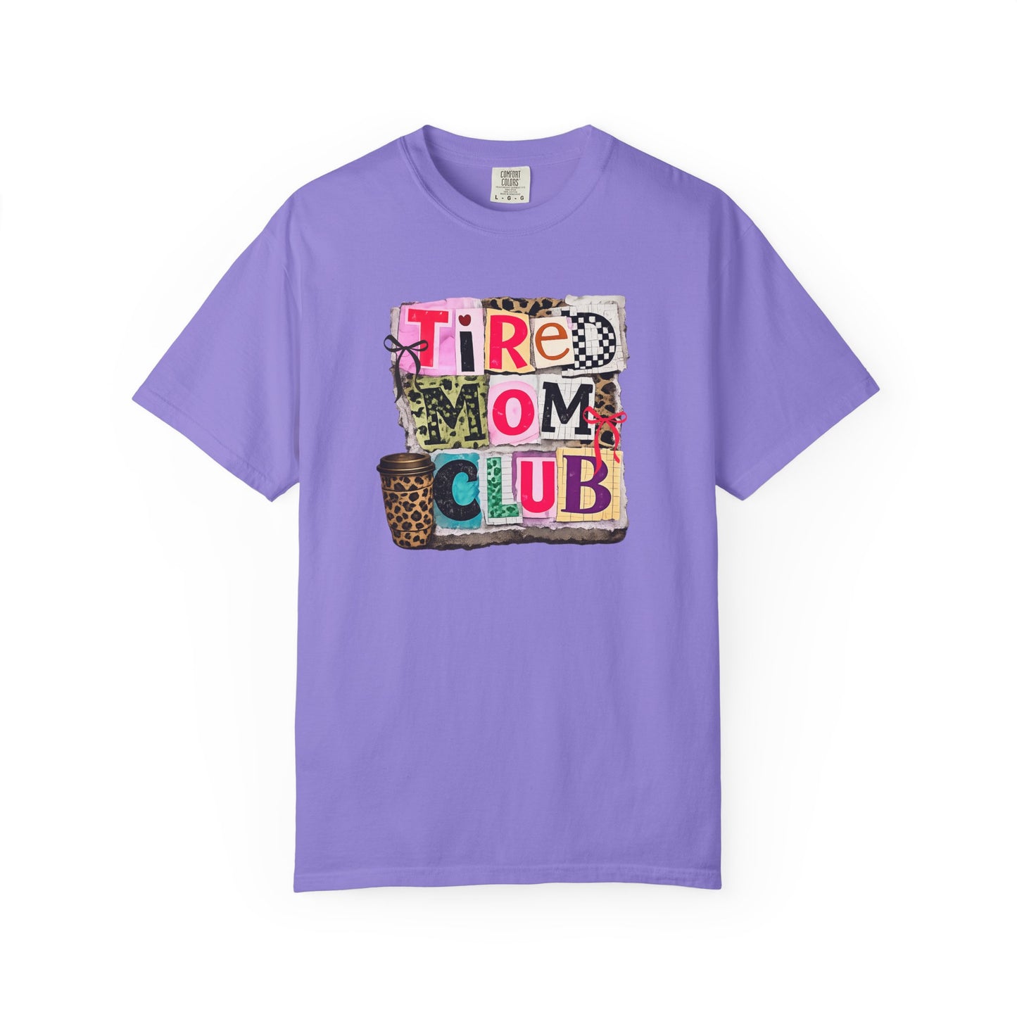Cool Mom Club Shirt, Trendy Mom Graphic Tee, Leopard Coffee Mom Shirt, Coquette Bow Mama Tee, Aesthetic Collage Mom Gift, Comfort Colors 1717