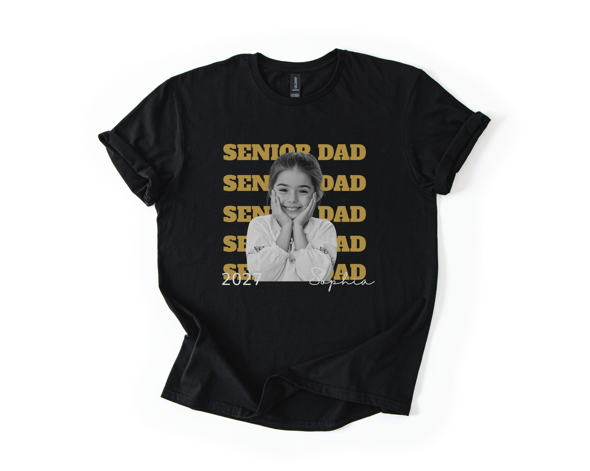 Custom Photo Senior Dad Shirt | Class of 2027 Personalized Dad of a Senior Tee