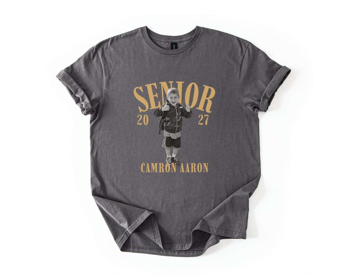 Custom Photo Senior 2027 Shirt | Personalized Class of 2027 Senior Tee