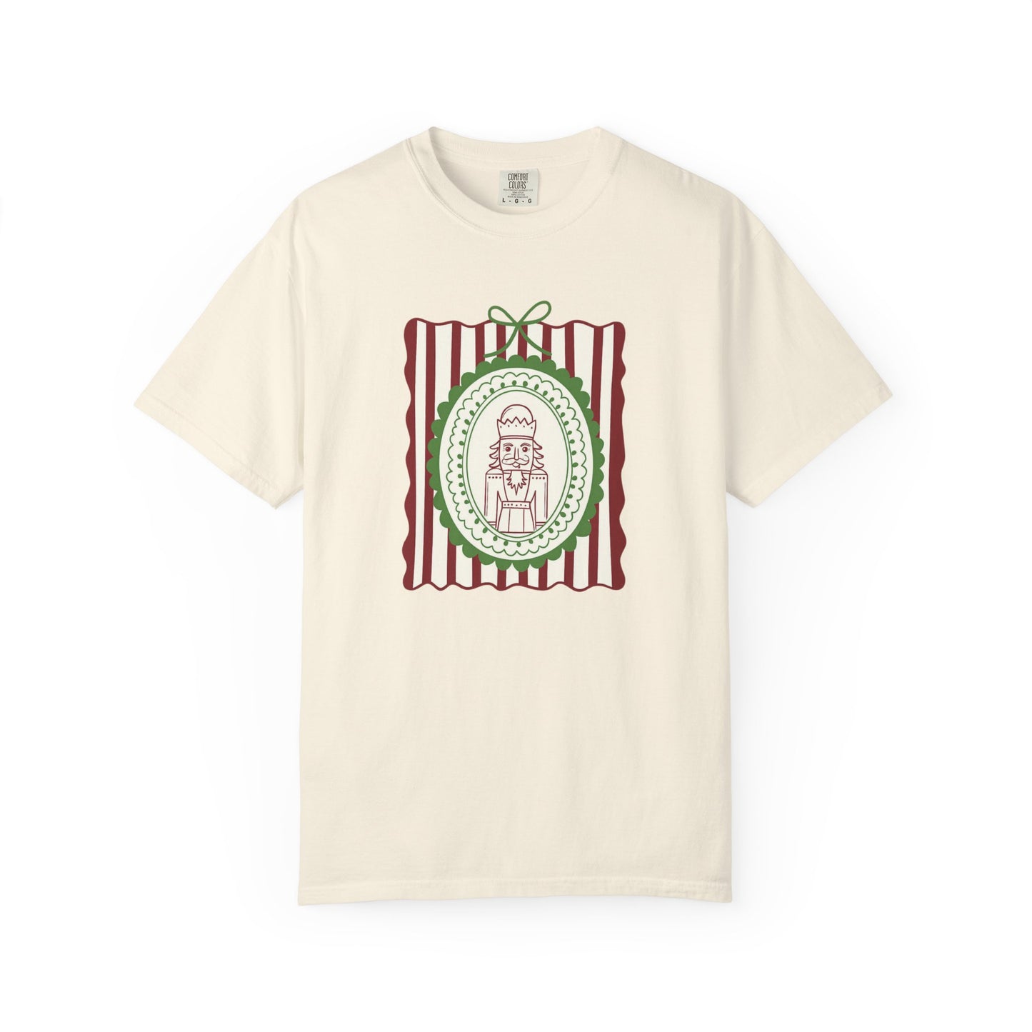Nutcracker Christmas T-Shirt, Comfort Colors Unisex Tee, Christmas Top, Holiday Shirt, Stripes (Show Special)