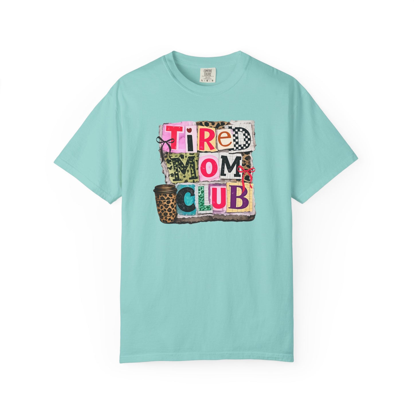 Cool Mom Club Shirt, Trendy Mom Graphic Tee, Leopard Coffee Mom Shirt, Coquette Bow Mama Tee, Aesthetic Collage Mom Gift, Comfort Colors 1717