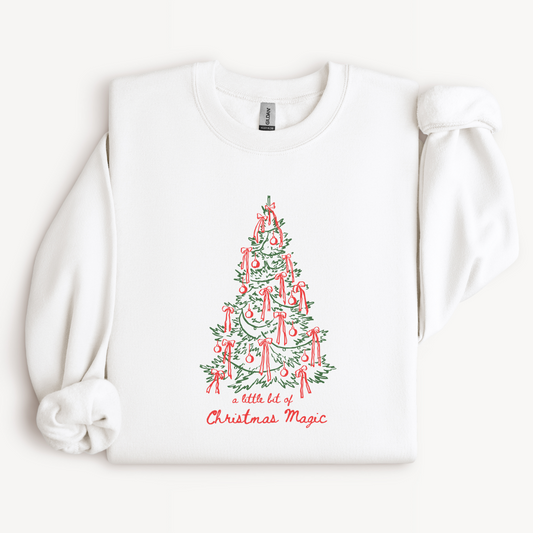 Bow Christmas Tree Sweatshirt | Vintage Style Holiday Crewneck