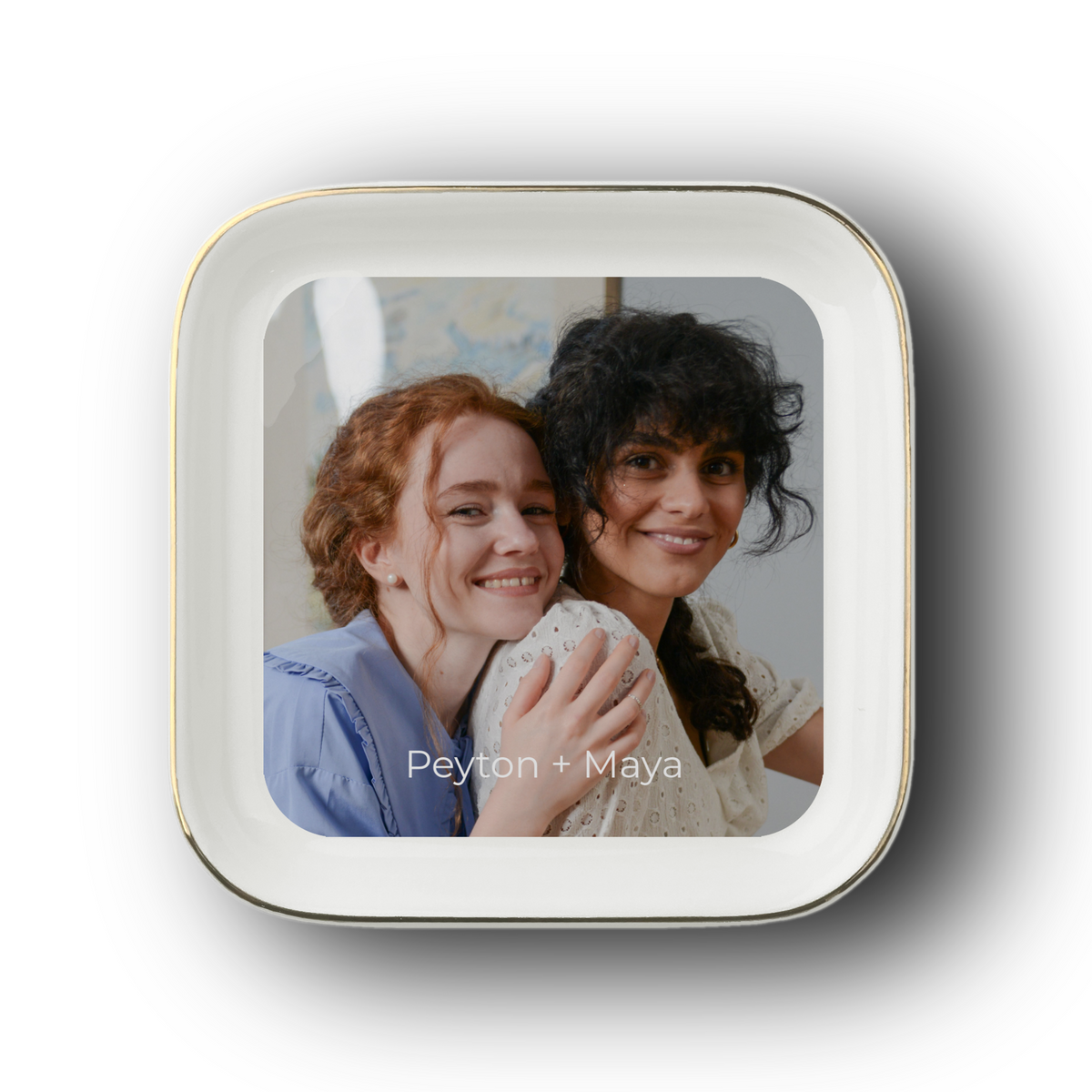 Best Friend Photo Dish with Two Names