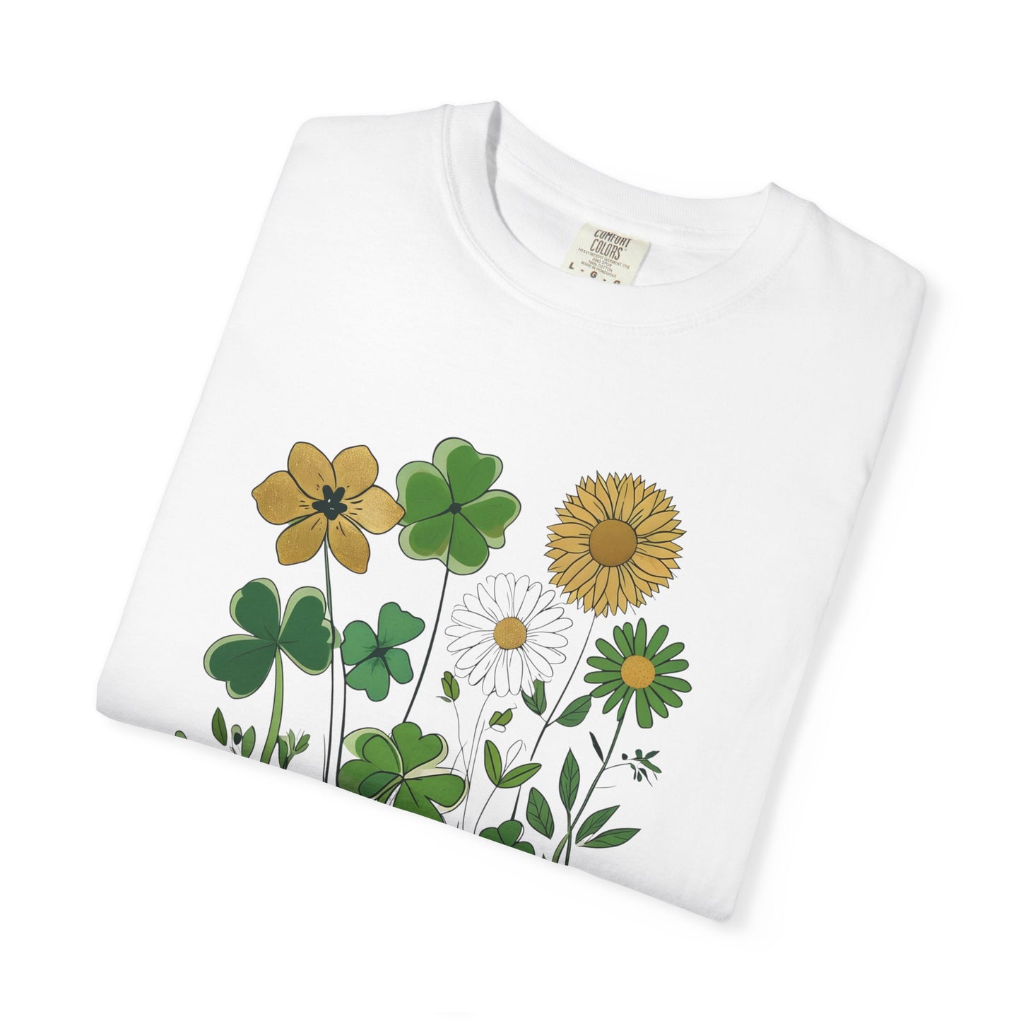 St Patrick's Day Shamrock Wildflower T-Shirt