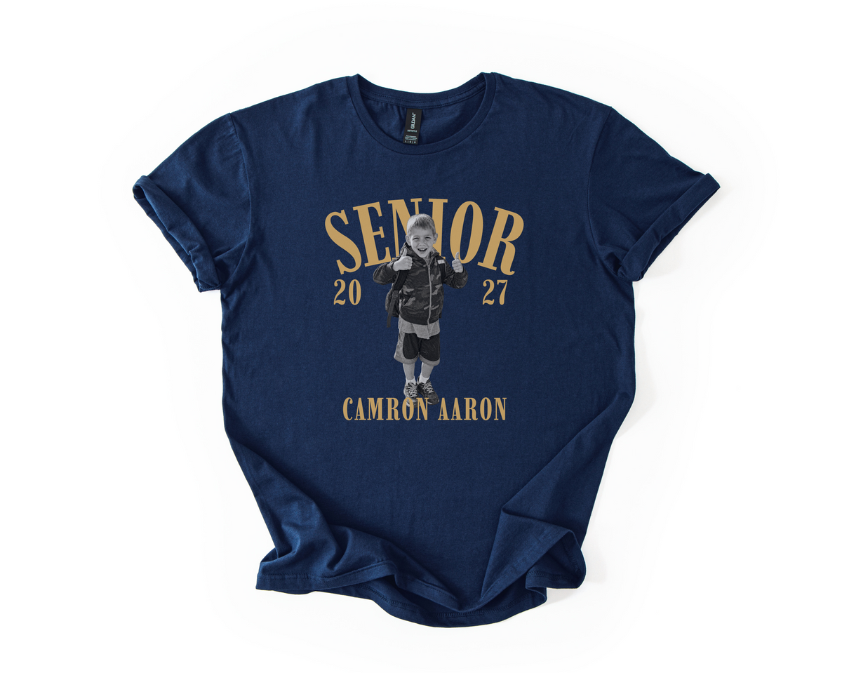 Custom Photo Senior 2027 Shirt | Personalized Class of 2027 Senior Tee