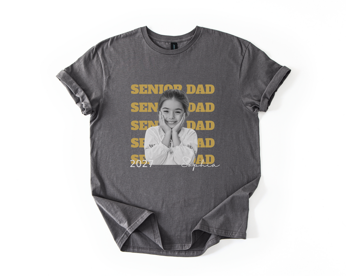 Custom Photo Senior Dad Shirt | Class of 2027 Personalized Dad of a Senior Tee