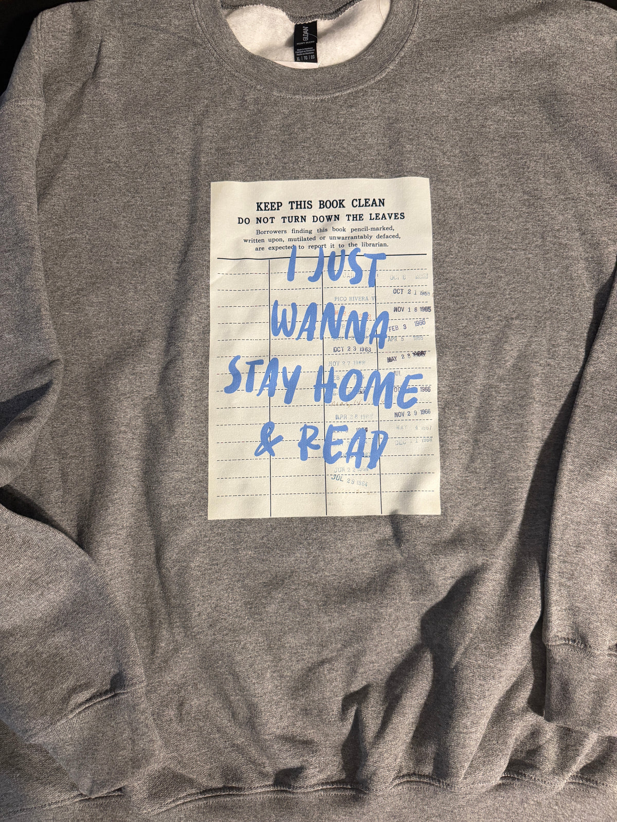 Library Card Sweatshirt, Bookish Crewneck for Book Lovers, Librarian Reader Gift