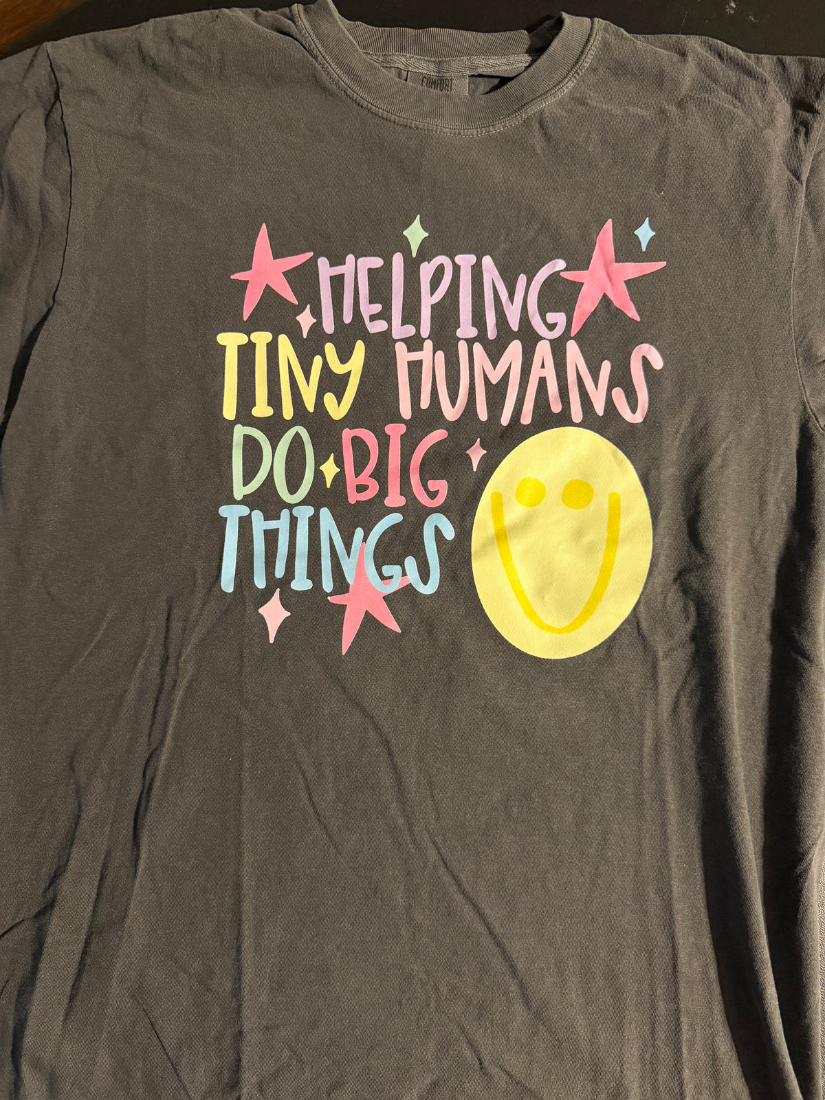 Teacher Shirt, Pastel Smiley Face Tee, Cute Elementary Teacher Appreciation Gift