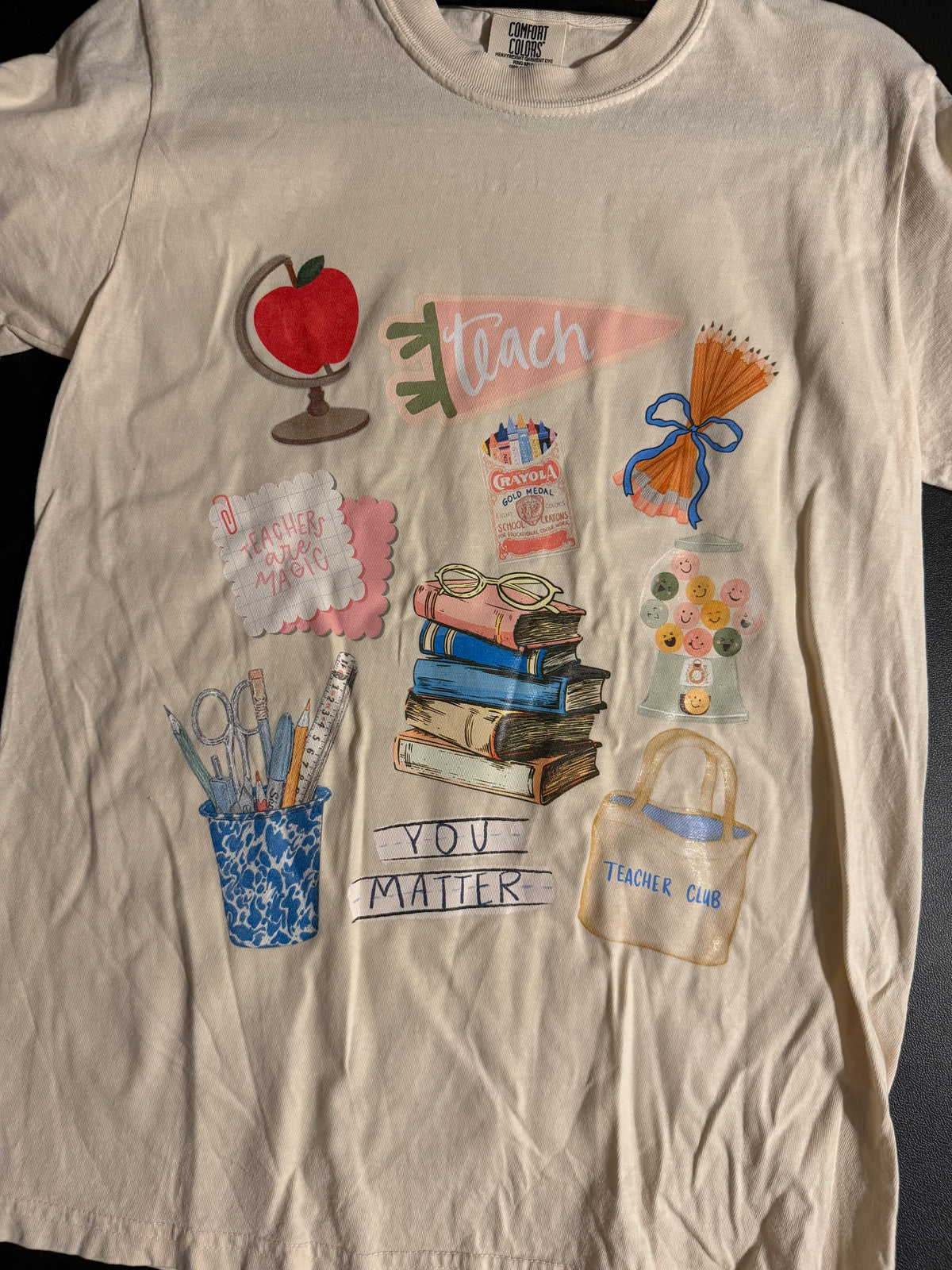 Teacher Shirt, Retro Teacher Appreciation Tee, Cute Classroom Collage Gift