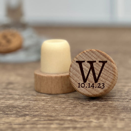 Personalized Wine Corks (Bottle Stoppers) and Wine Charms