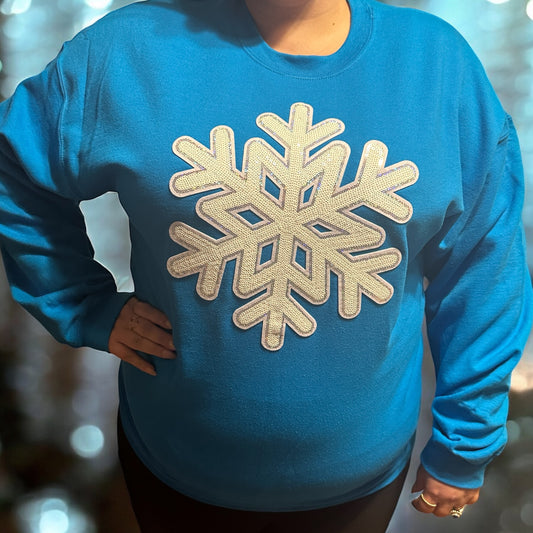 Blue Snowflake Sweatshirt