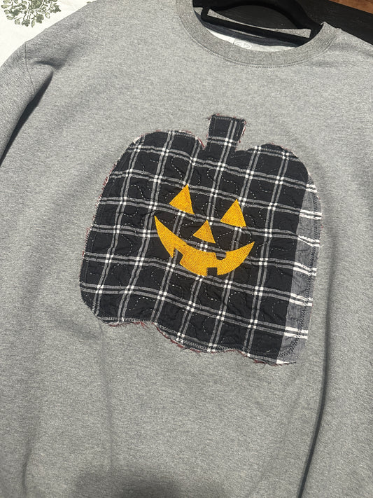 Jack-O-Lantern Embroidered Sweatshirt, Medium