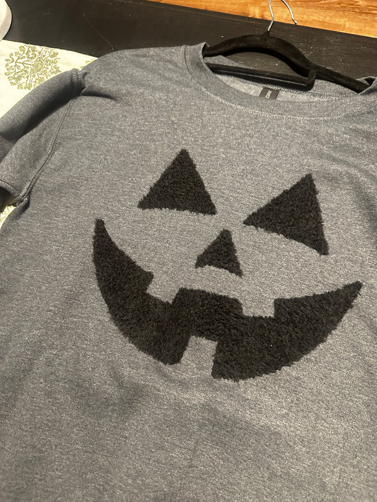 Fluffy Jack-O-Lantern, Gildan, Dark Heather, Small
