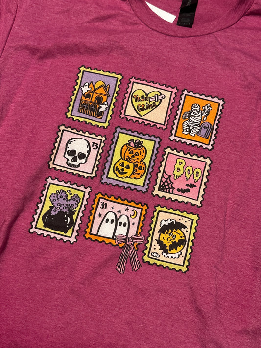 Halloween Stamps, Gildan Softstyle Tee, Medium