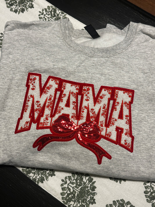 MAMA Chenille Patch Gildan Sweatshirt, XL