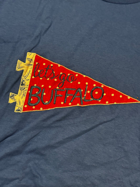 Let's Go Buffalo Embroidered Tee, XL