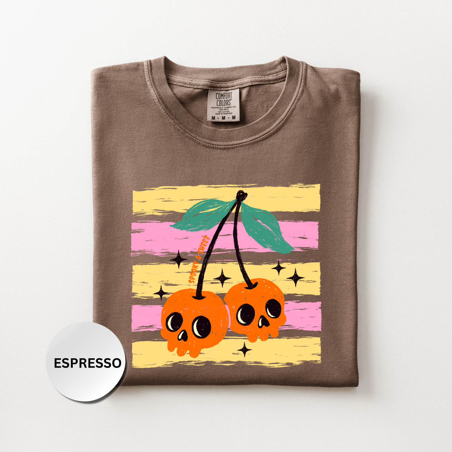 Cute Halloween Shirt, Skull Cherry Comfort Colors Shirt, Retro Spooky Season Shirt, Fall Graphic Tee, Gothic Halloween Gift