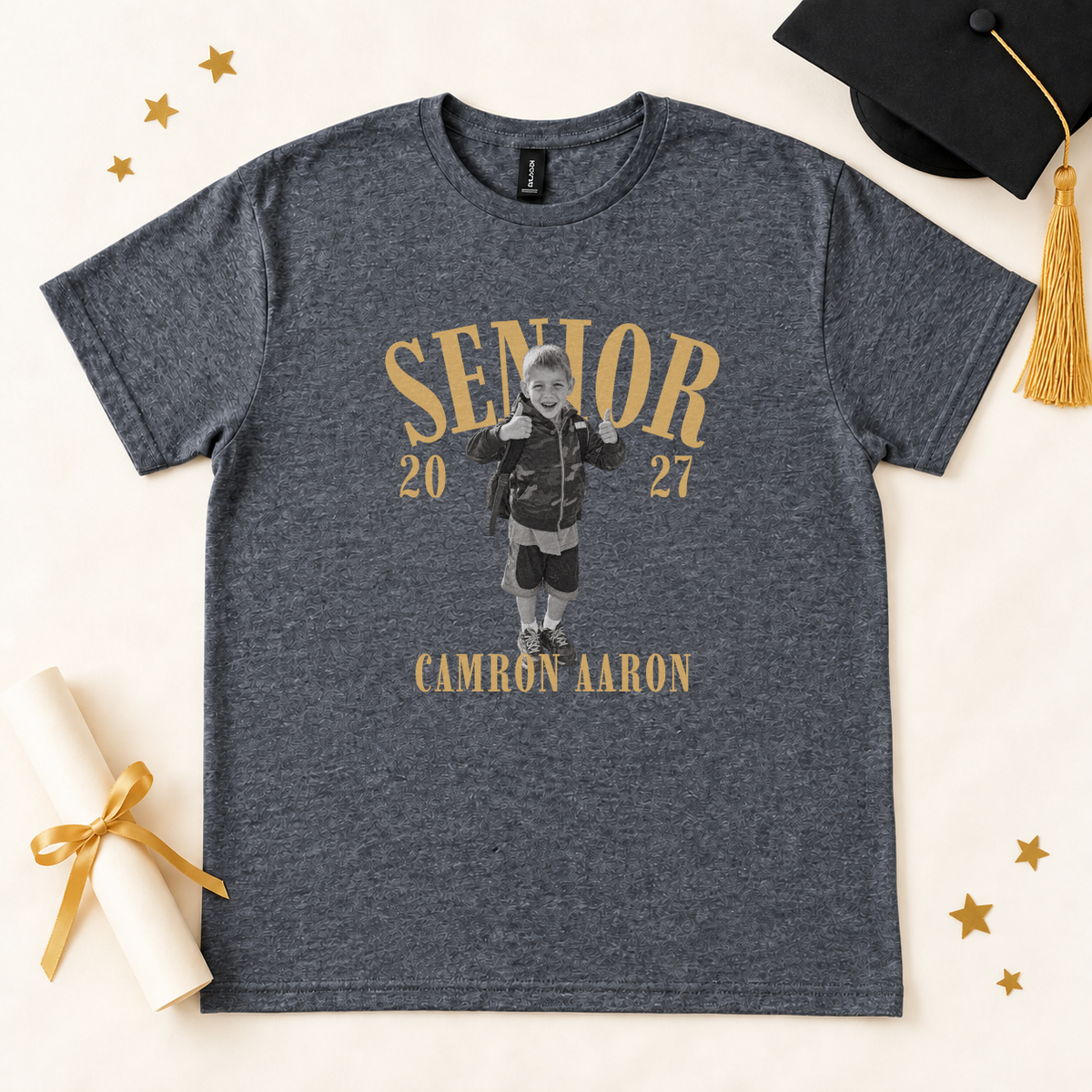 Custom Photo Senior 2027 Shirt | Personalized Class of 2027 Senior Tee