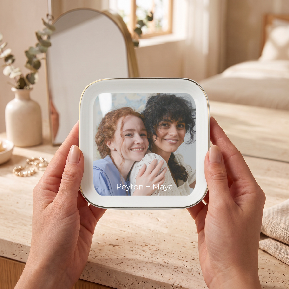 Best Friend Photo Dish with Two Names