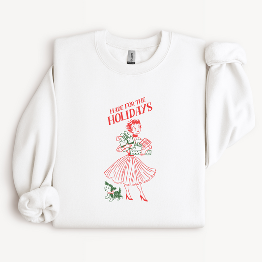 Made for the Holidays Vintage Christmas Sweatshirt | Retro Crewneck