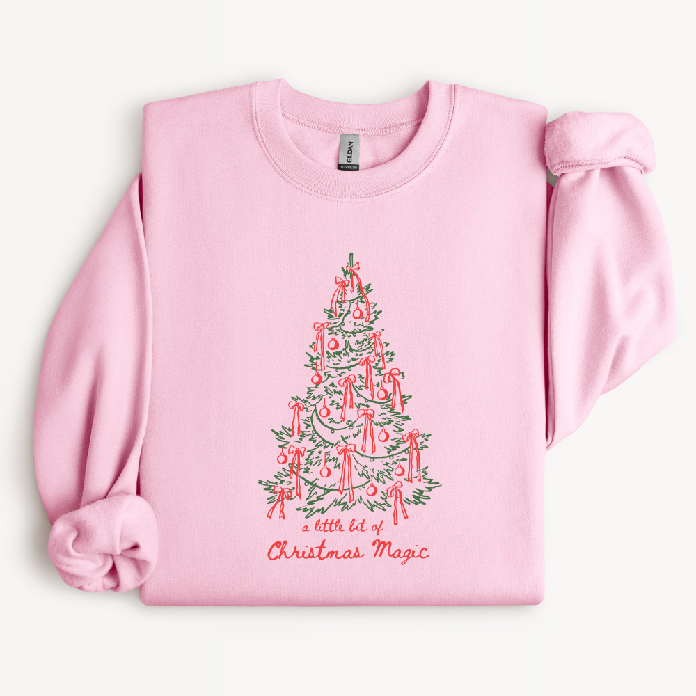 Bow Christmas Tree Sweatshirt | Vintage Style Holiday Crewneck